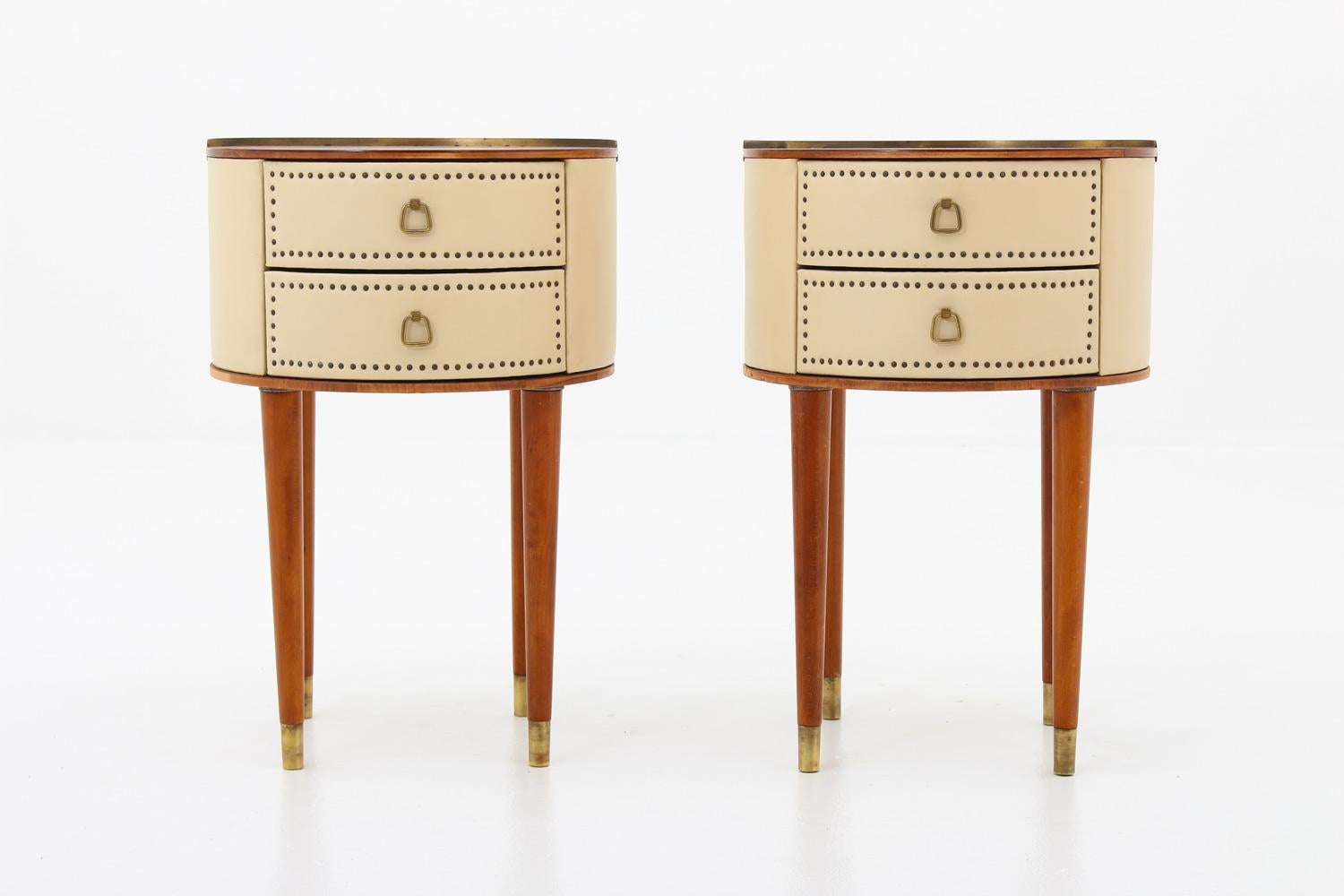 Scandinavian Modern Scandinavian Midcentury Bedside Tables by Halvdan Pettersson, 1940s