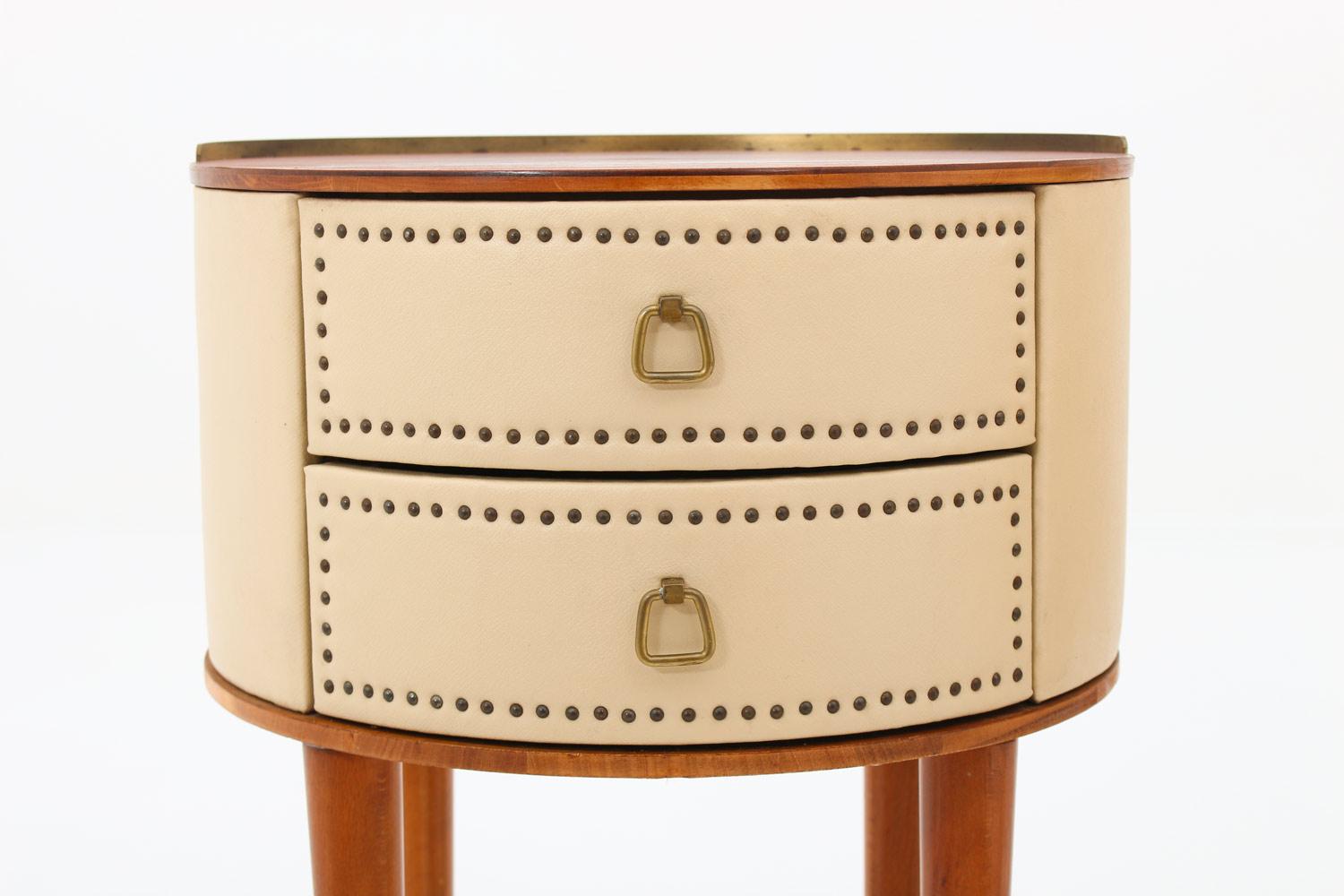 Scandinavian Midcentury Bedside Tables by Halvdan Pettersson, 1940s In Good Condition In Karlstad, SE