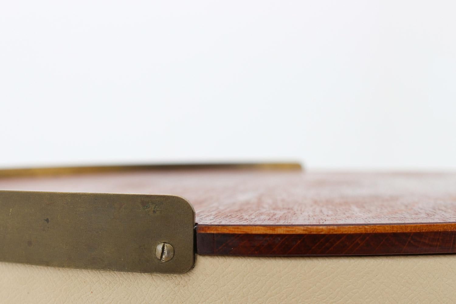 Brass Scandinavian Midcentury Bedside Tables by Halvdan Pettersson, 1940s