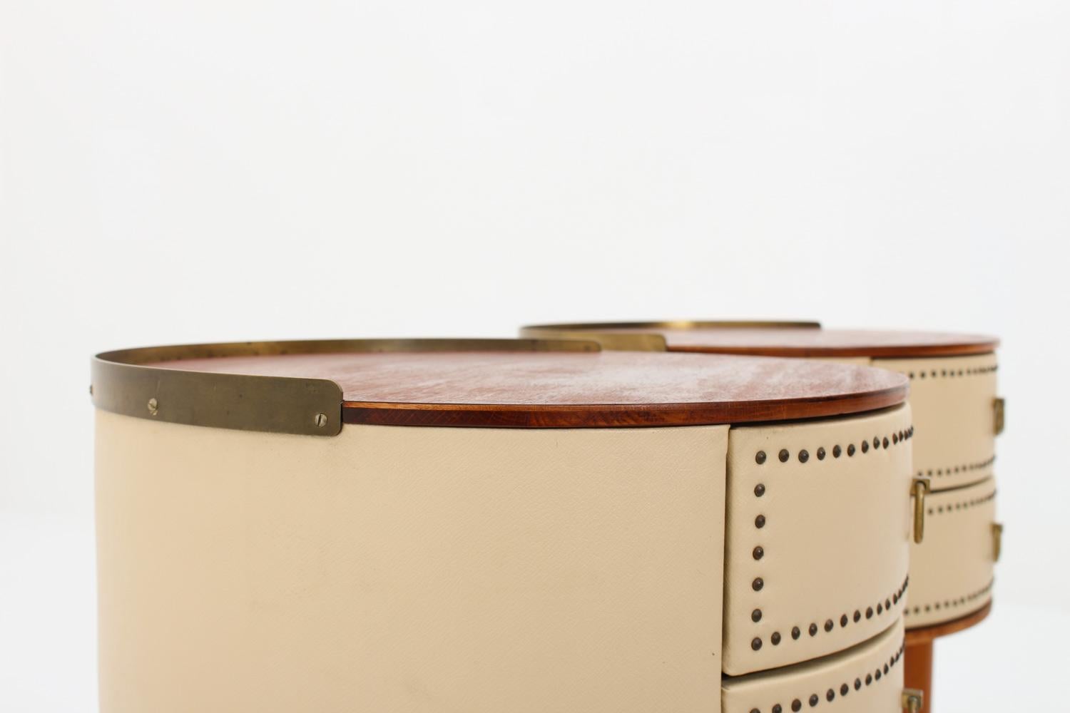 Scandinavian Midcentury Bedside Tables by Halvdan Pettersson, 1940s 1