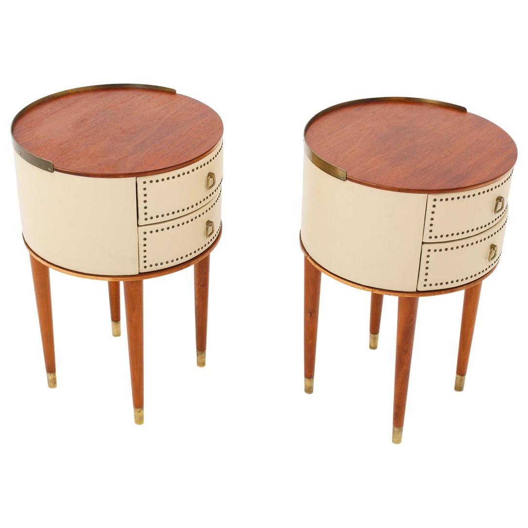 Scandinavian Midcentury Bedside Tables by Halvdan Pettersson, 1940s