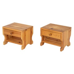 Scandinavian Midcentury Bedside Tables in Pine