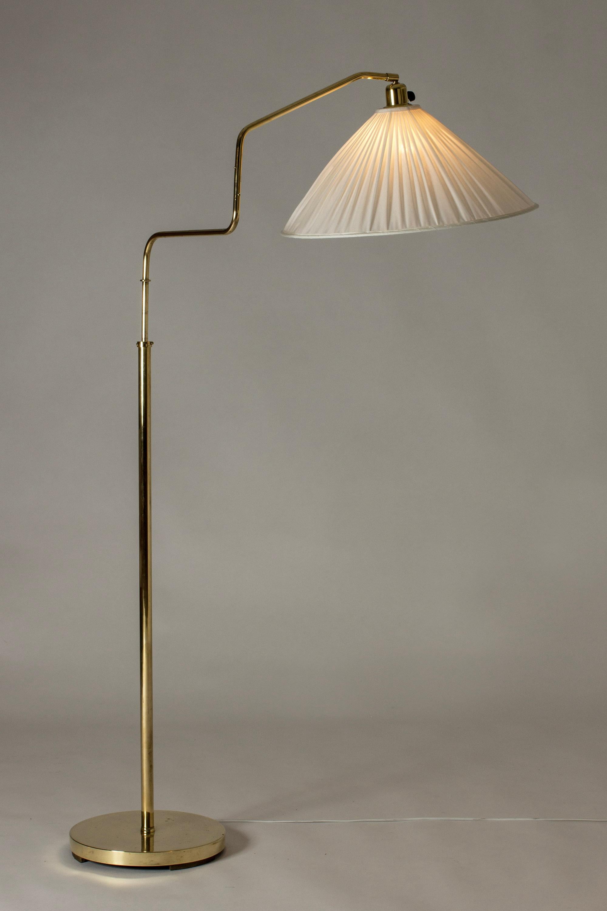 Scandinavian Midcentury Brass Floor Lamp, Sweden, 1940s 4
