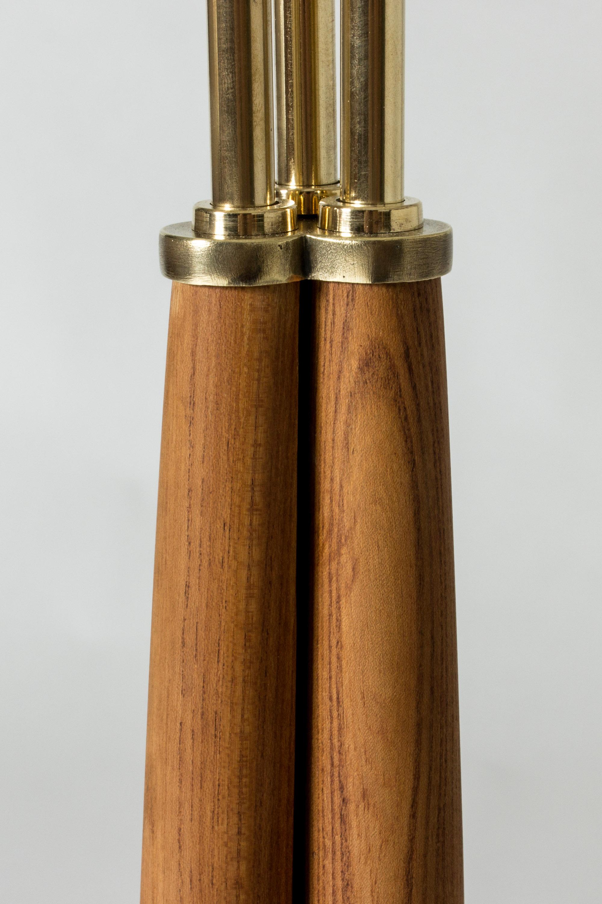 Scandinavian Midcentury Brass Floor Lamp, Sweden, 1940s 4