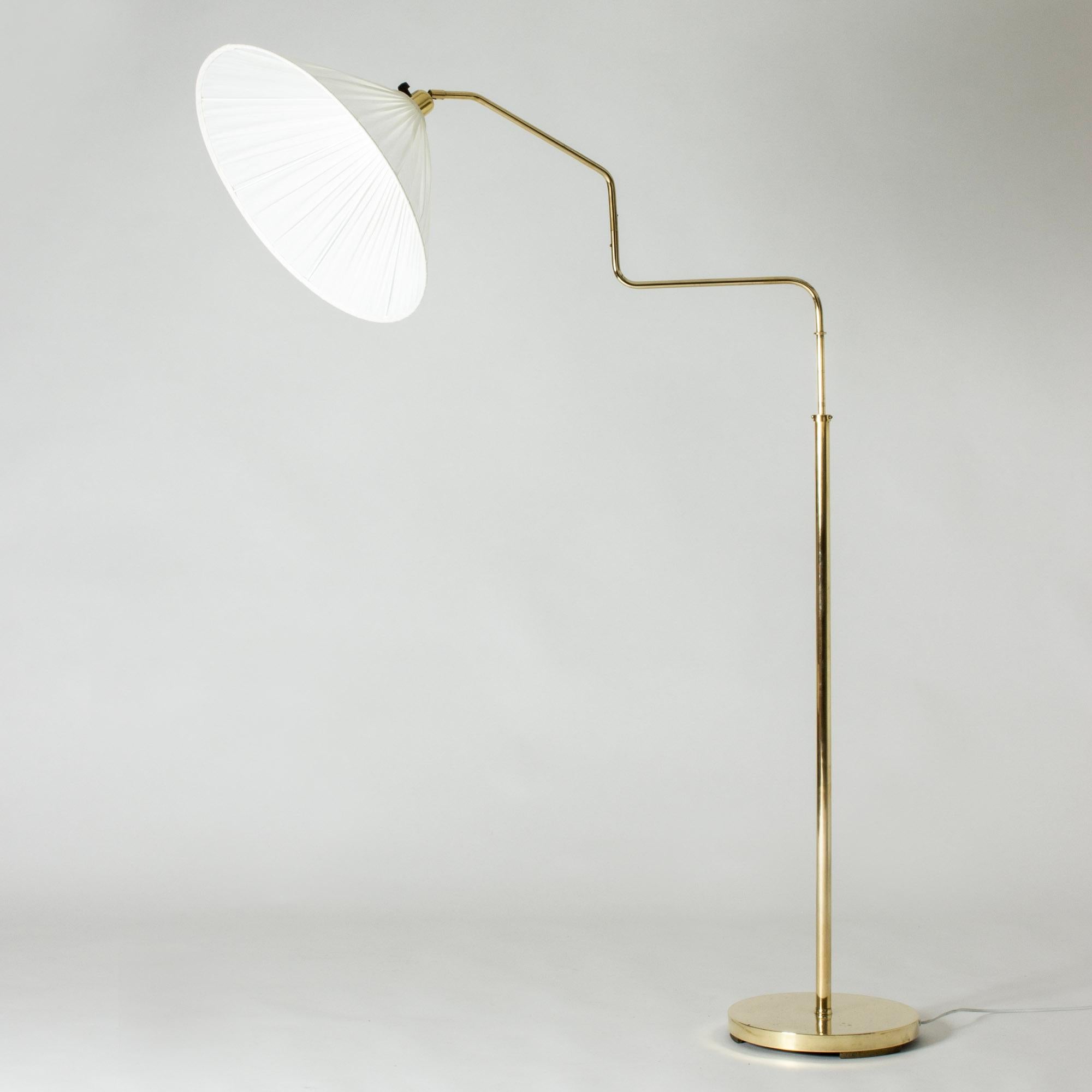 Swedish Scandinavian Midcentury Brass Floor Lamp, Sweden, 1940s