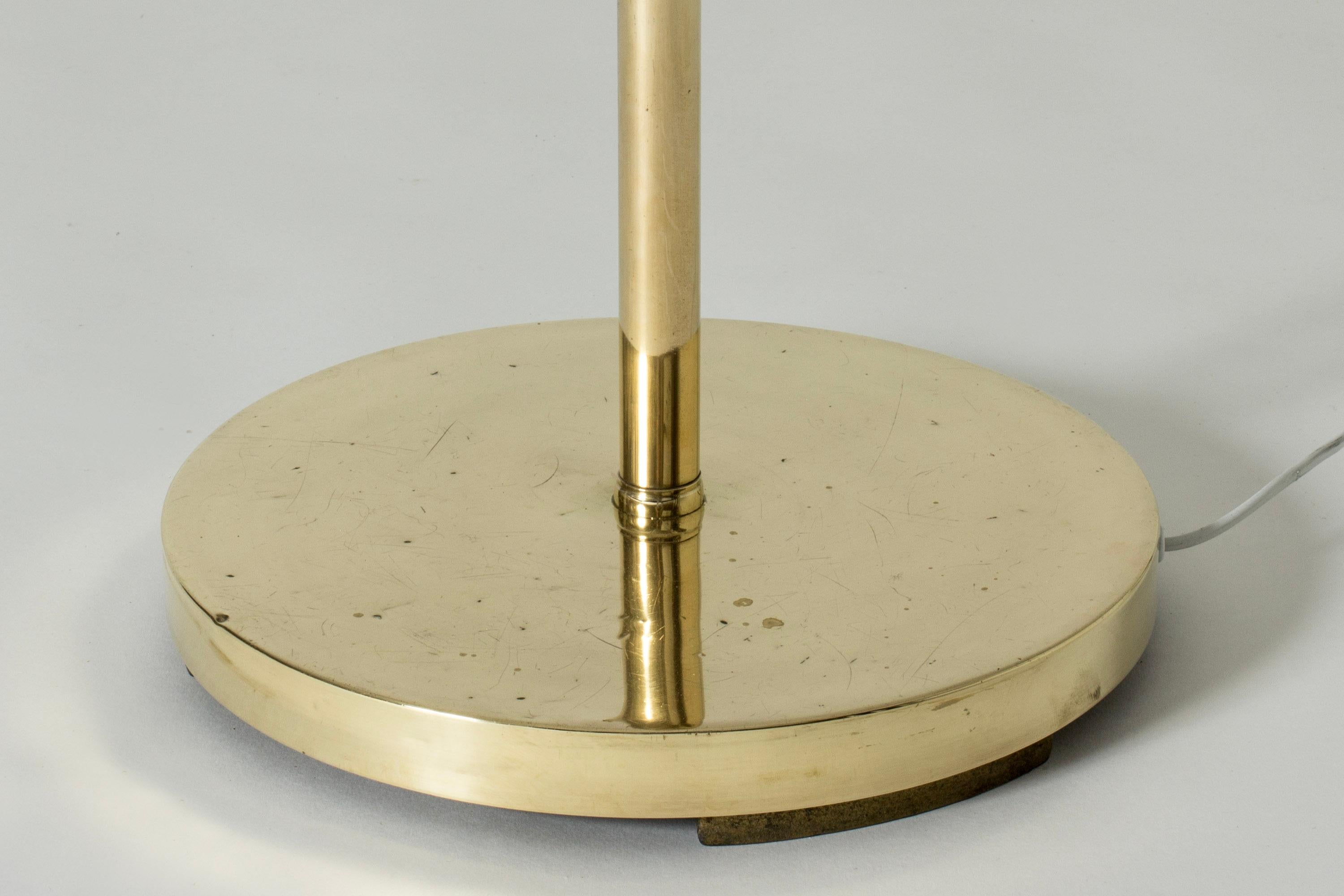 Mid-20th Century Scandinavian Midcentury Brass Floor Lamp, Sweden, 1940s
