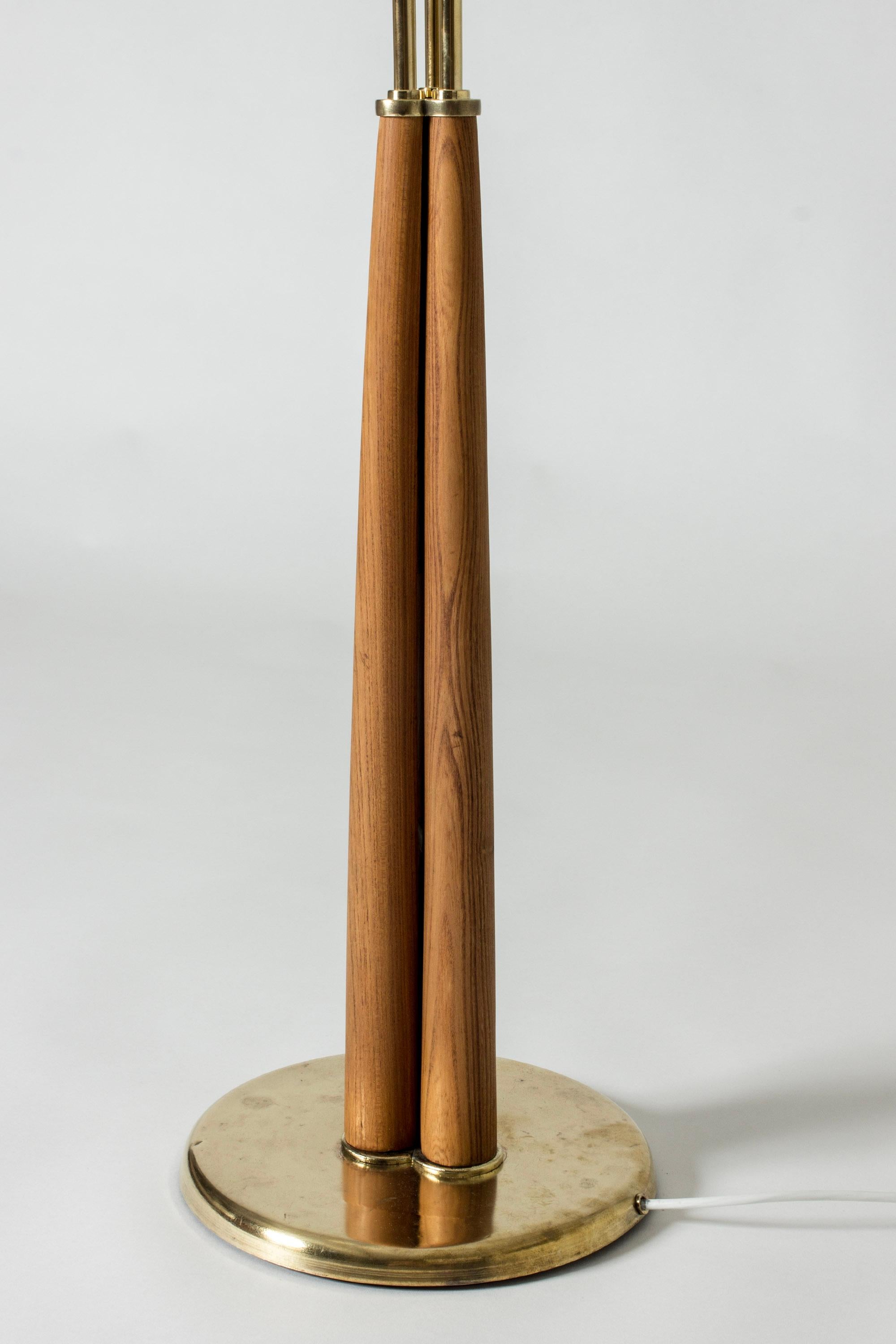 Scandinavian Midcentury Brass Floor Lamp, Sweden, 1940s 2