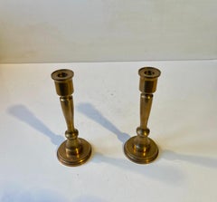Scandinavian Midcentury Candlesticks in Bronze by TH. P, 1970s