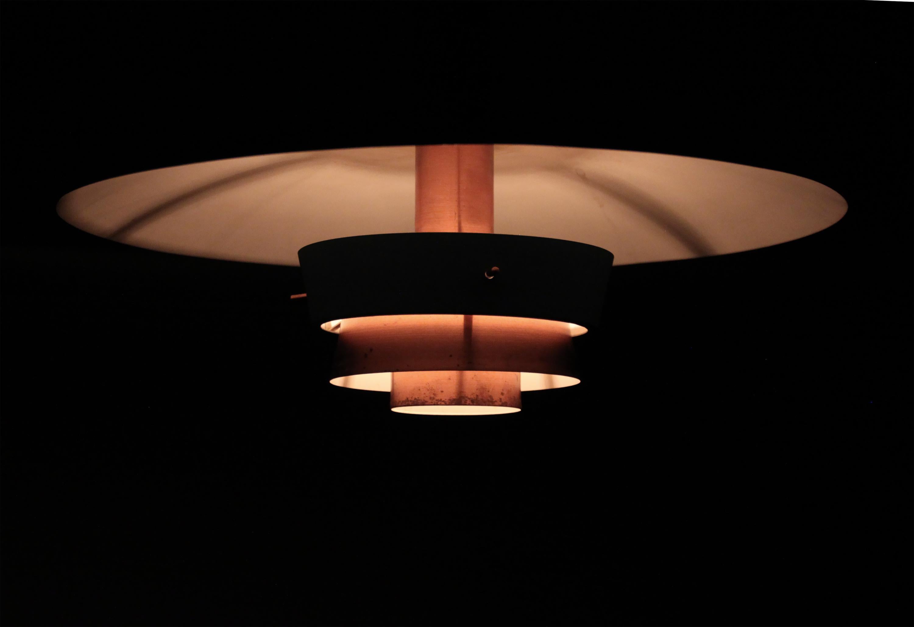 Scandinavian Midcentury Ceiling Light by T. Roste & Co, Norway, 1960s 6