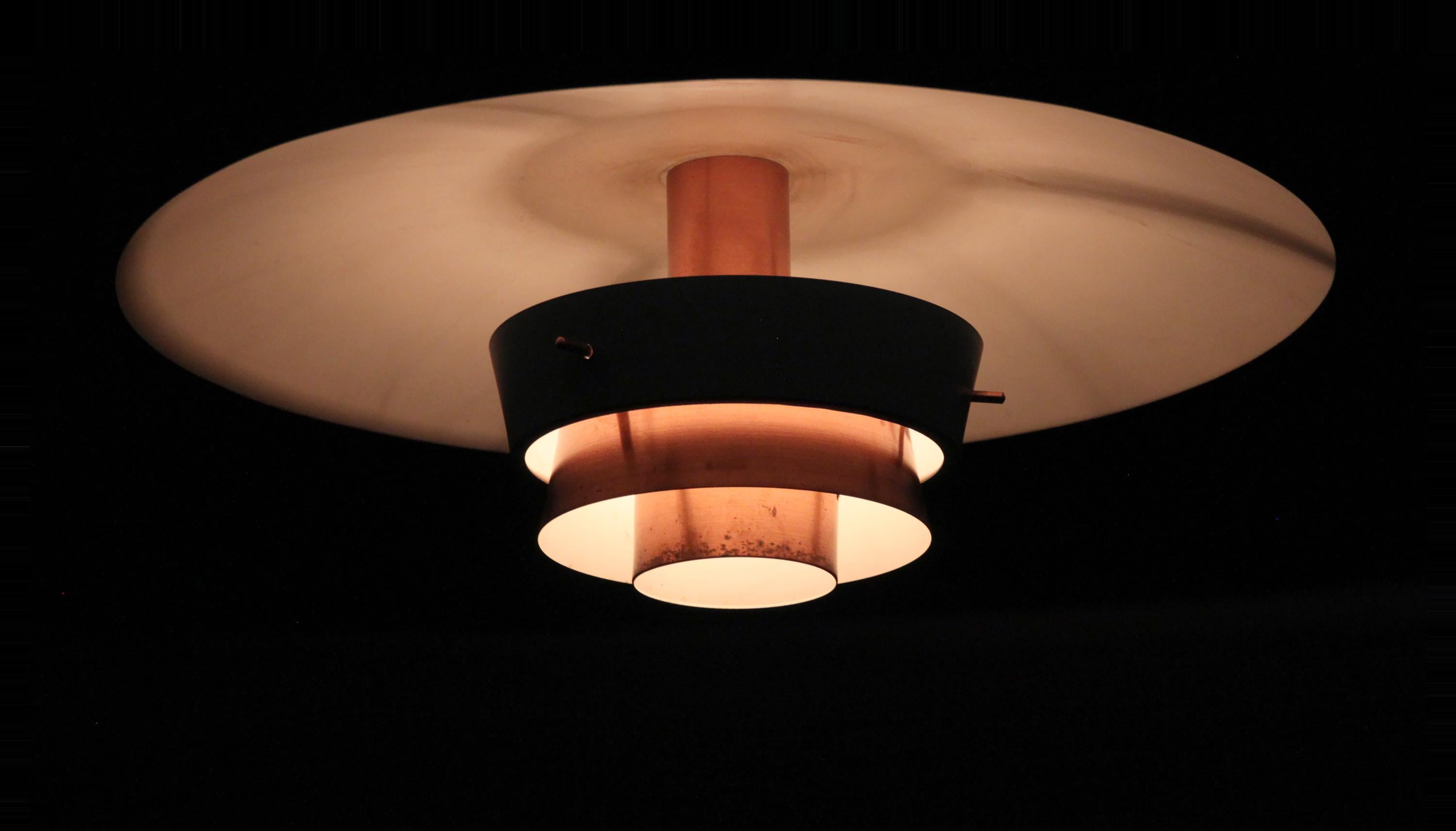 Scandinavian Midcentury Ceiling Light by T. Roste & Co, Norway, 1960s 7