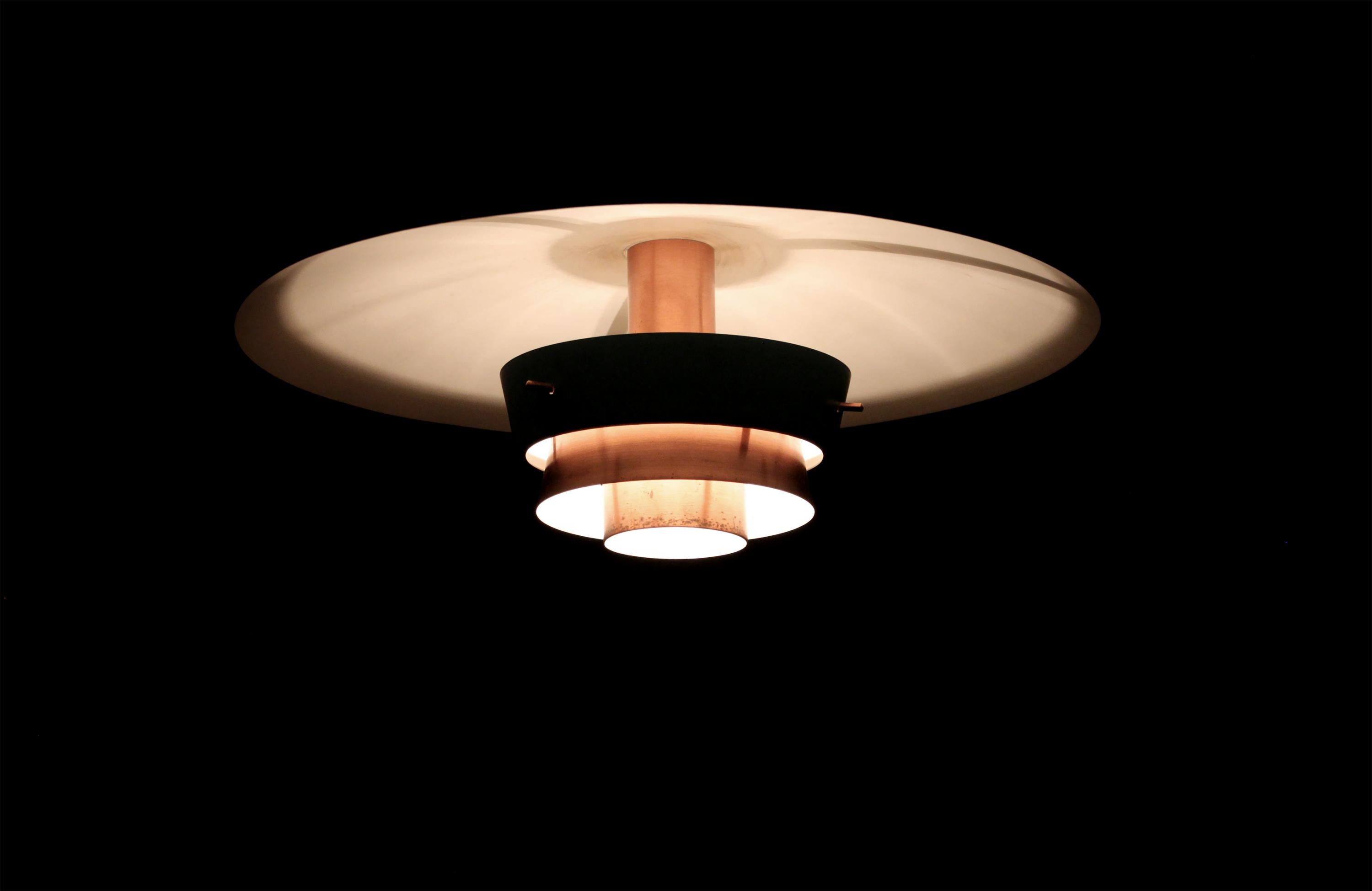 Scandinavian Midcentury Ceiling Light by T. Roste & Co, Norway, 1960s 2