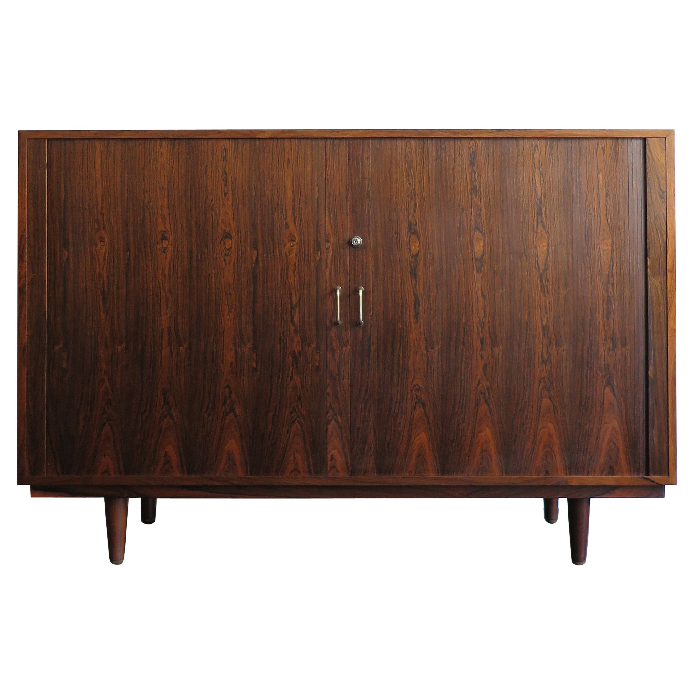 Scandinavian Midcentury Dark Wood Cabinet Chest of Drawes, Denmark 1960s