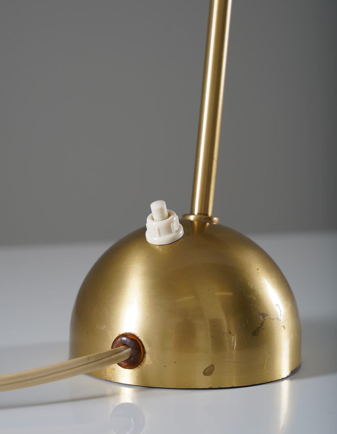 Brass Scandinavian Midcentury Desk Lamp by Hans Bergström for Ateljé Lyktan For Sale