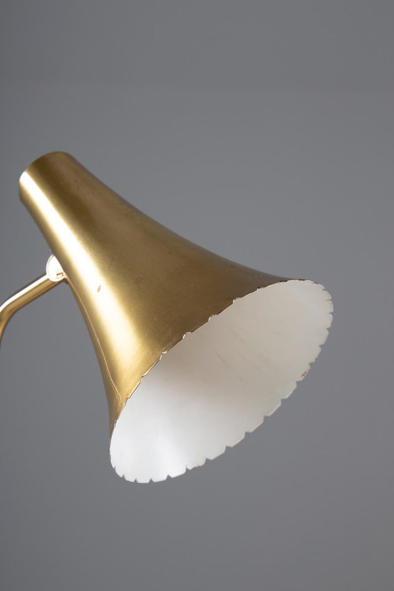 Swedish Scandinavian Midcentury Desk Lamp in Brass by ASEA For Sale
