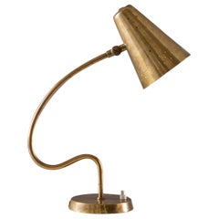 Scandinavian Midcentury Desk Lamp in Brass by Bergboms