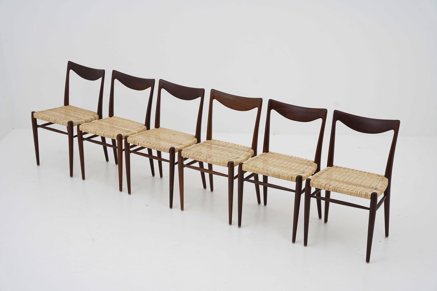 Chaises de salle à manger scandinaves du milieu du siècle dernier, modèle 