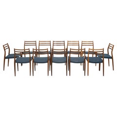 Scandinavian Midcentury Dining Chairs Model 78 by Niels Otto Møller