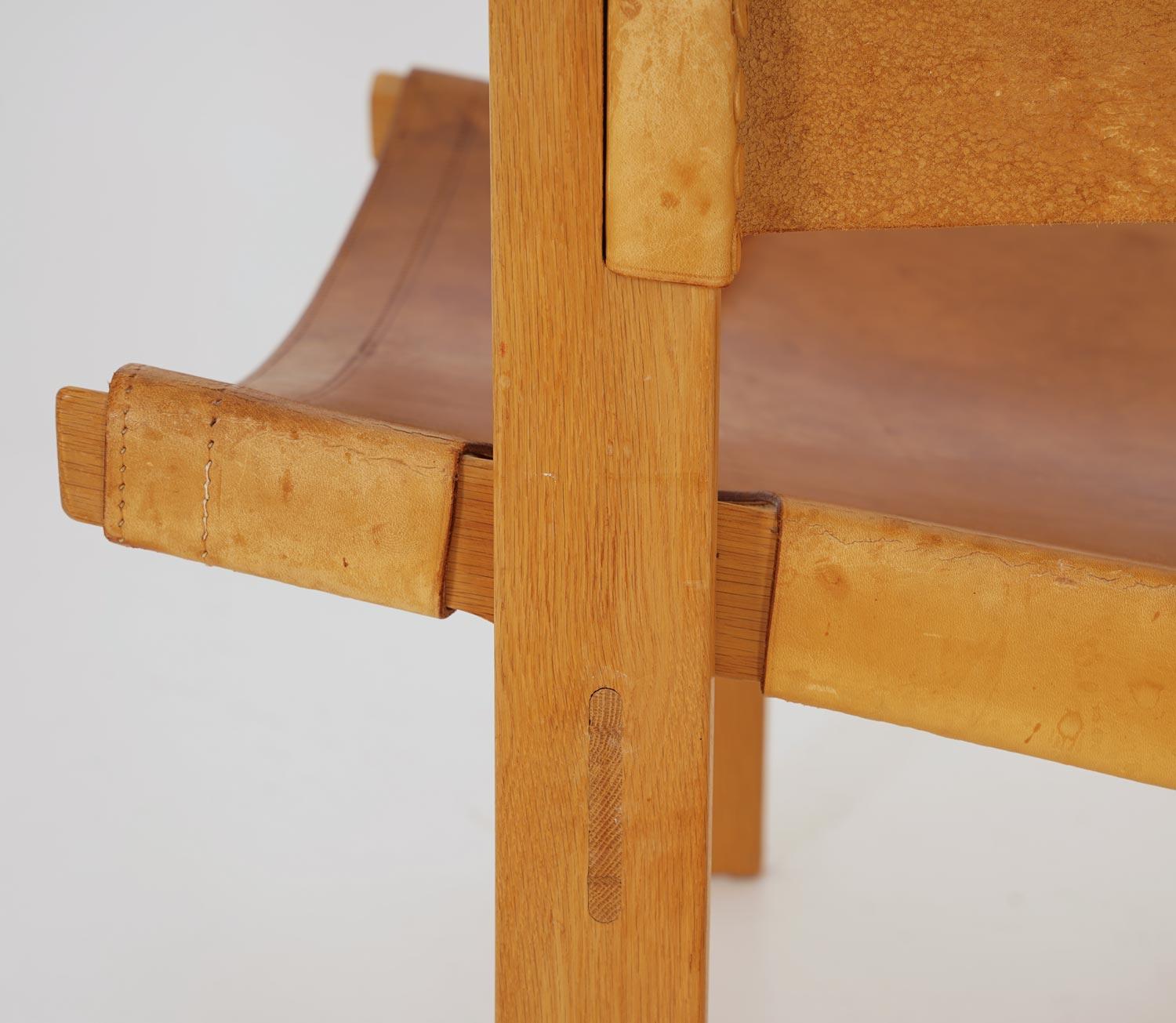 Leather Scandinavian Midcentury Easy Chair 