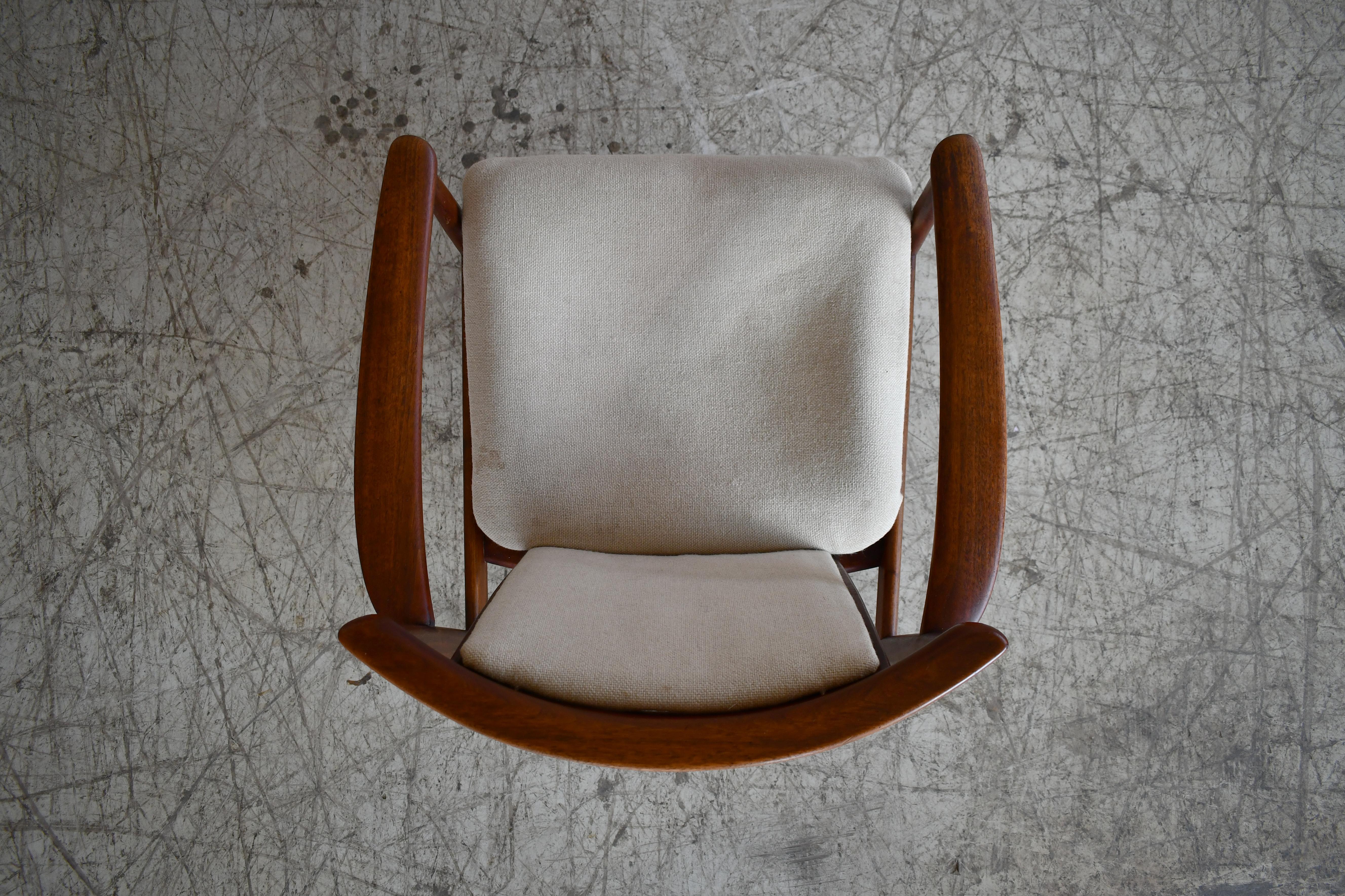 Mid-20th Century Scandinavian Midcentury Easy Lounge Chair by Folke Ohlsson for DUX, 1950's For Sale