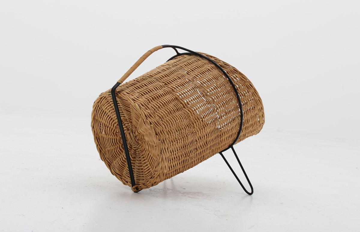 wicker firewood basket