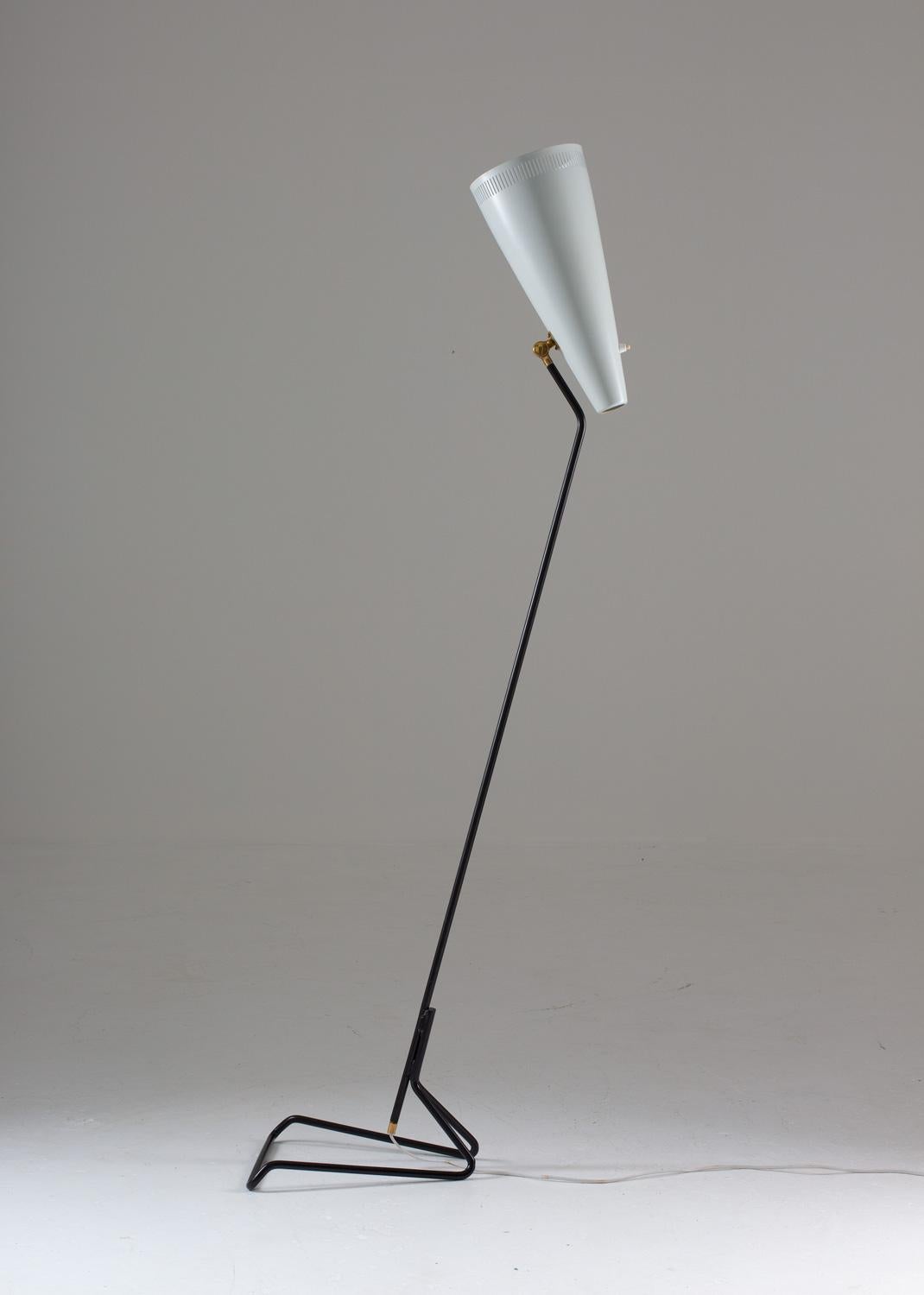 Swedish Scandinavian Midcentury Floor Lamp, 1950s For Sale