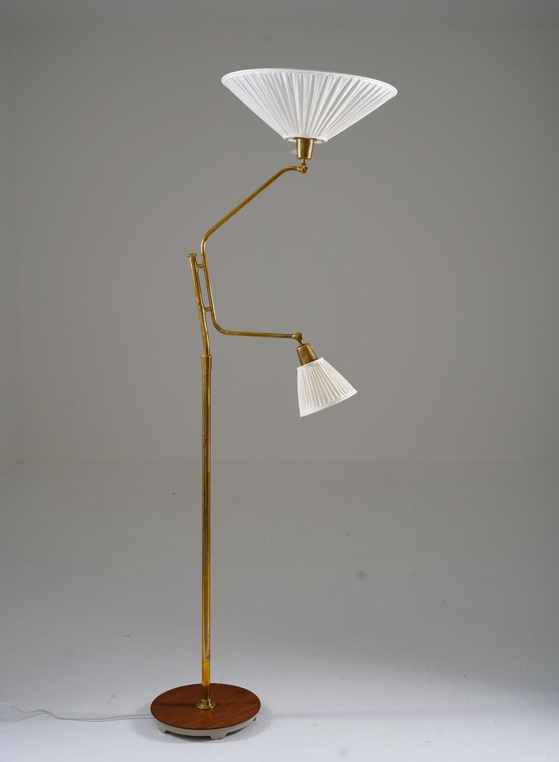 Swedish Scandinavian Midcentury Floor Lamp by Bertil Brisborg for NK For Sale