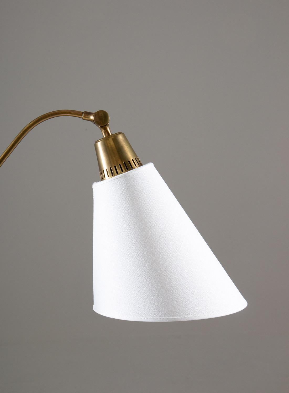 Brass Scandinavian Midcentury Floor Lamp by Falkenbergs, Sweden