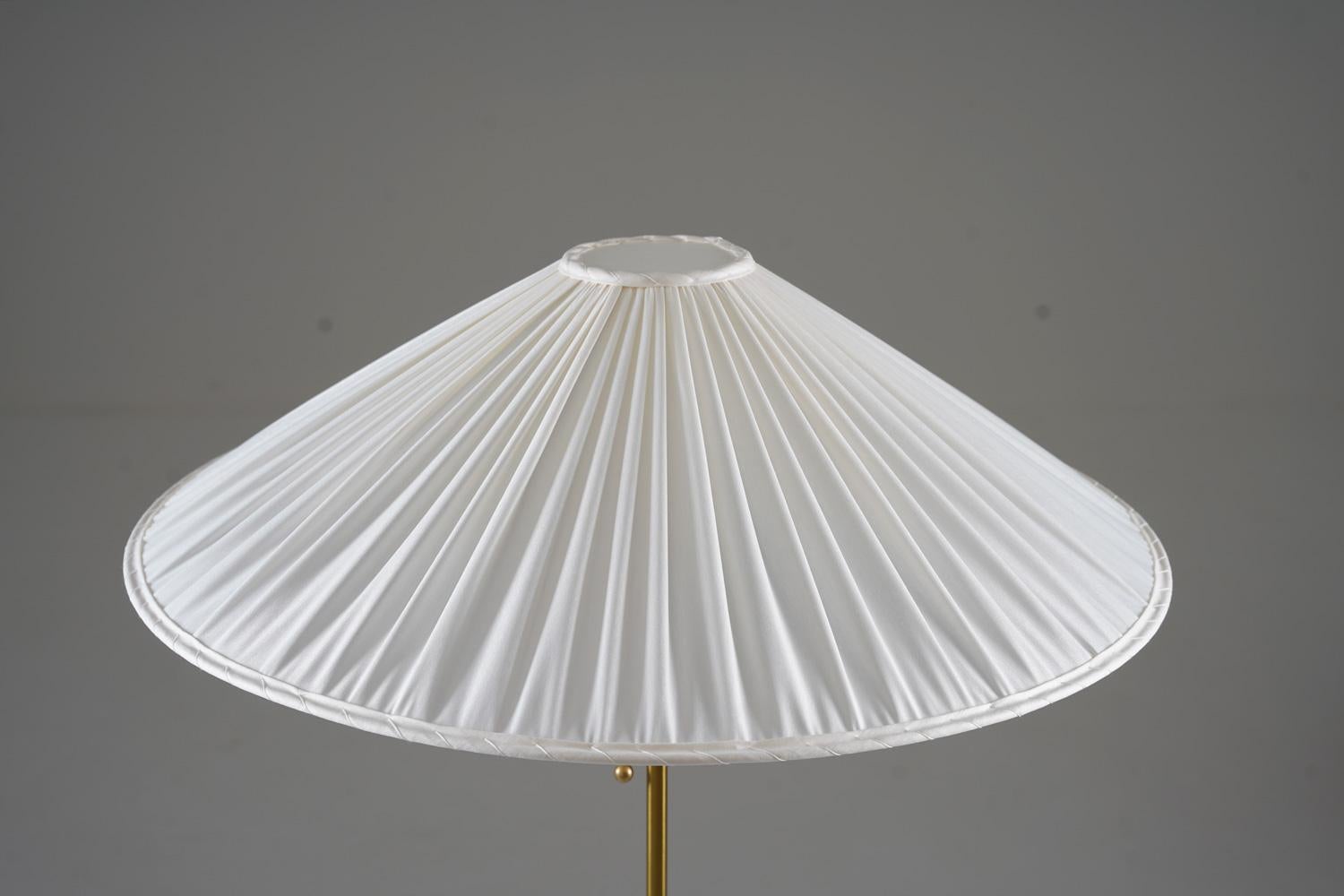 Swedish Scandinavian Midcentury Floor Lamp in Brass and Wood by Falkenbergs, Sweden For Sale