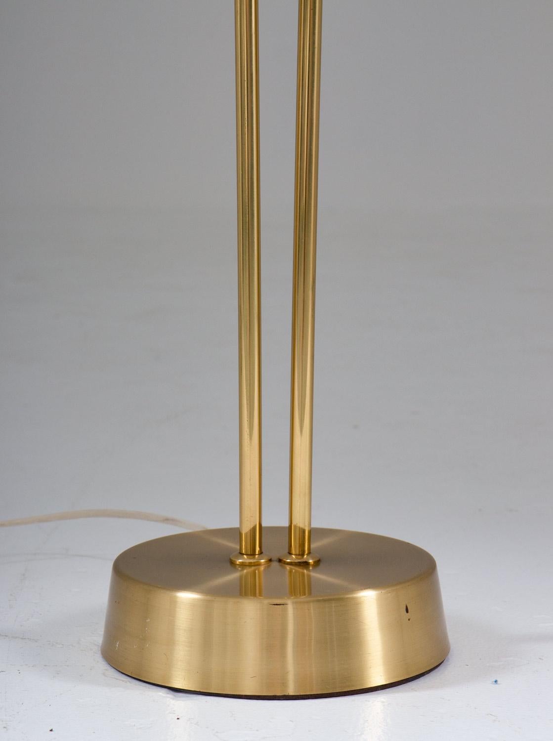 Scandinavian Midcentury Floor Lamp in Brass In Good Condition In Karlstad, SE