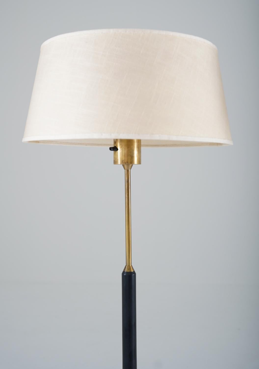 Scandinavian Modern Scandinavian Midcentury Floor Lamps in Brass and Wood by Bergboms, Sweden