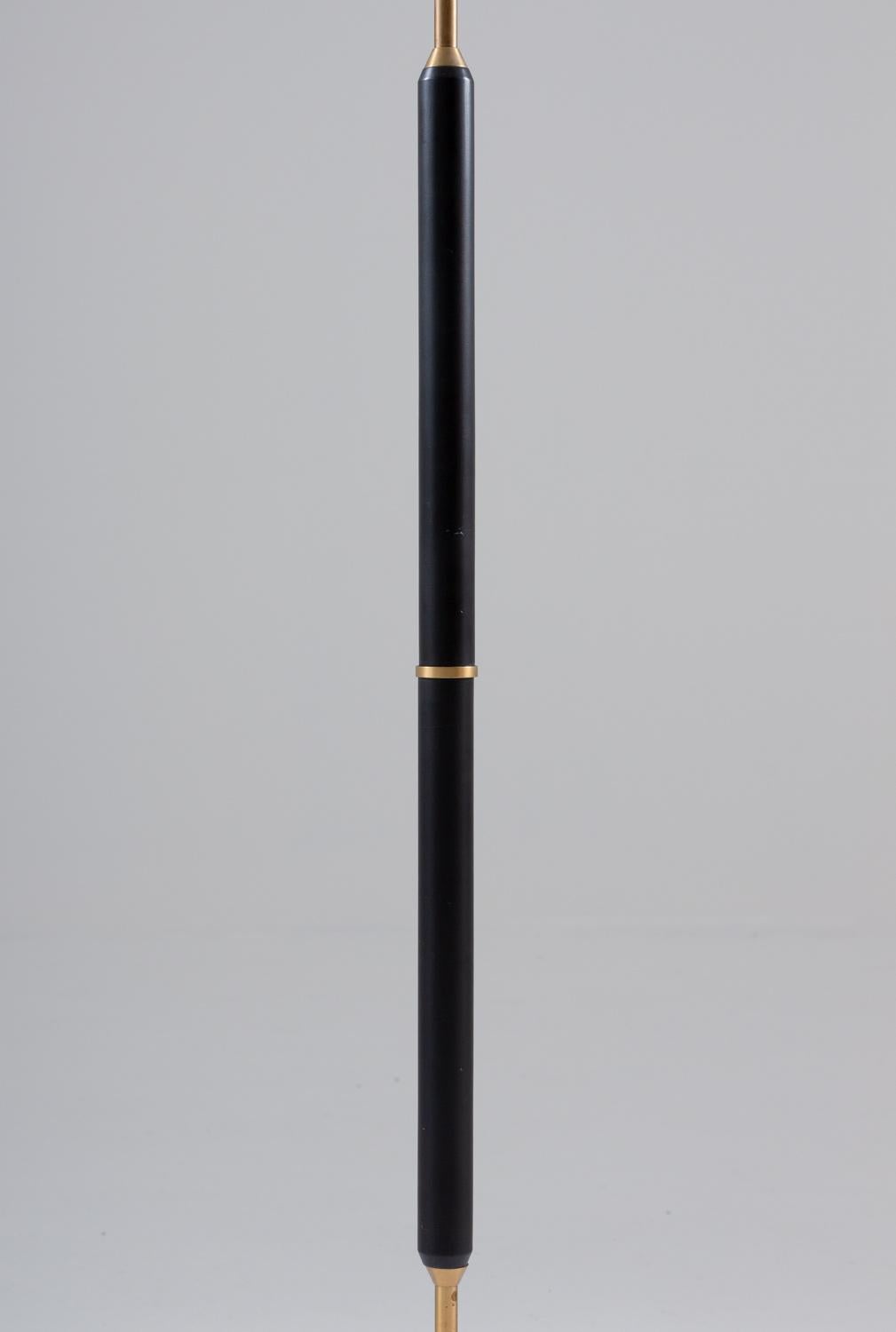 Scandinavian Midcentury Floor Lamps in Brass and Wood by Bergboms, Sweden For Sale 1