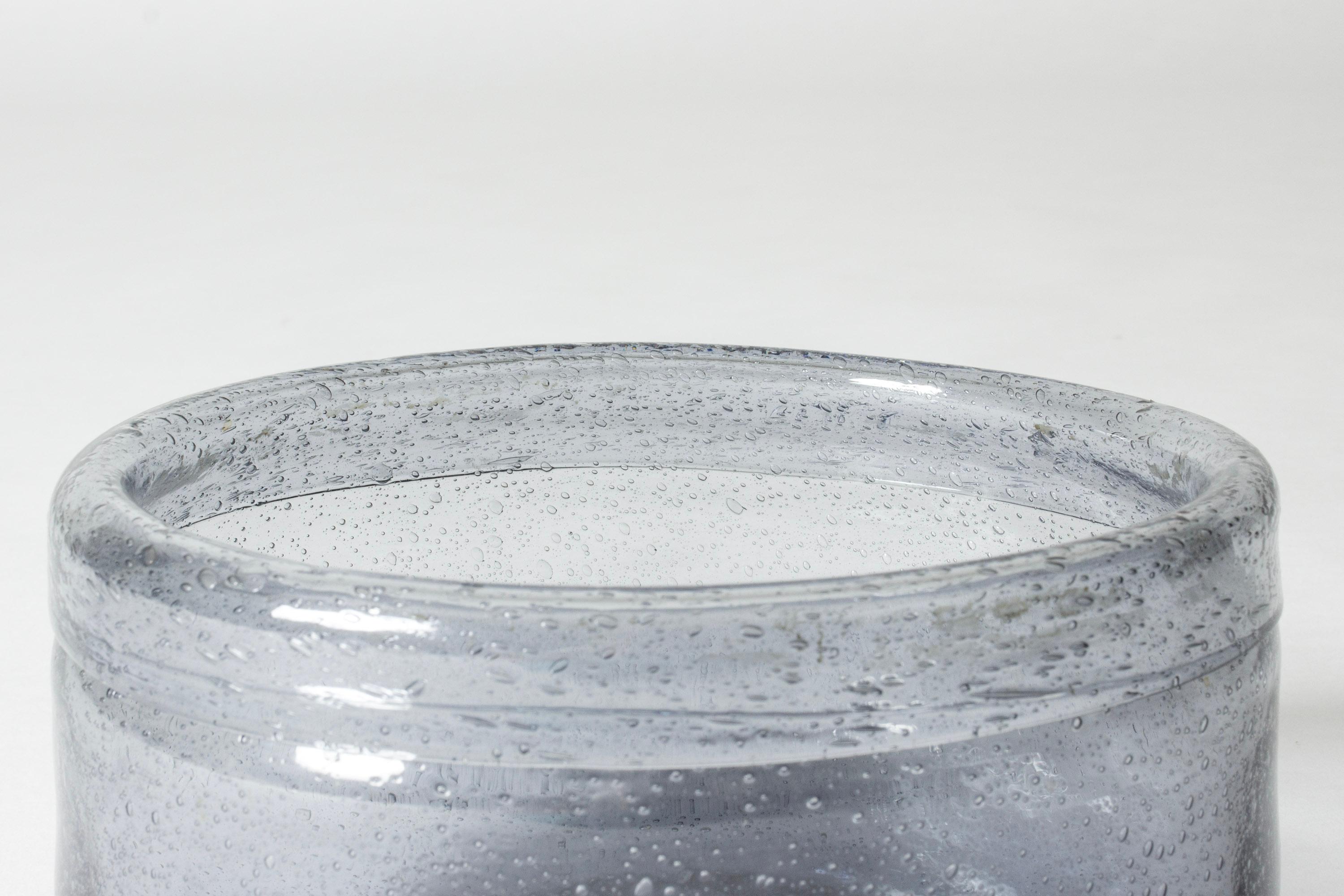 Scandinavian Midcentury Glass Bowl by Erik Höglund, Sweden, 1960s In Good Condition For Sale In Stockholm, SE