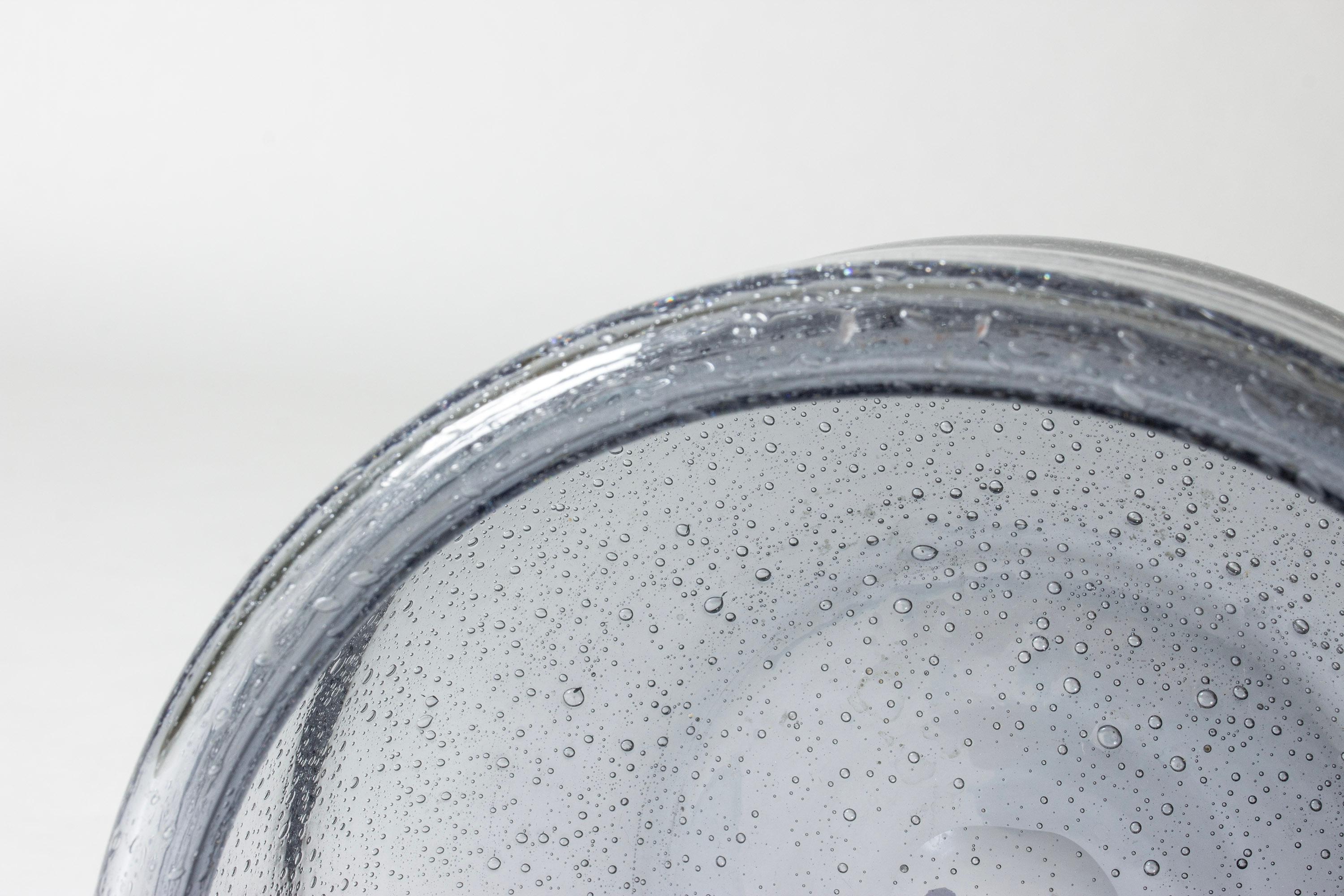 Mid-20th Century Scandinavian Midcentury Glass Bowl by Erik Höglund, Sweden, 1960s For Sale