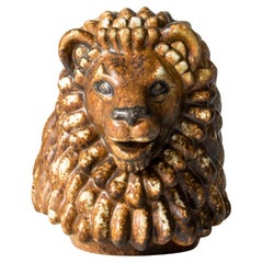 Vintage Scandinavian Midcentury Lion Figurine by Gunnar Nylund for Rörstrand, Sweden