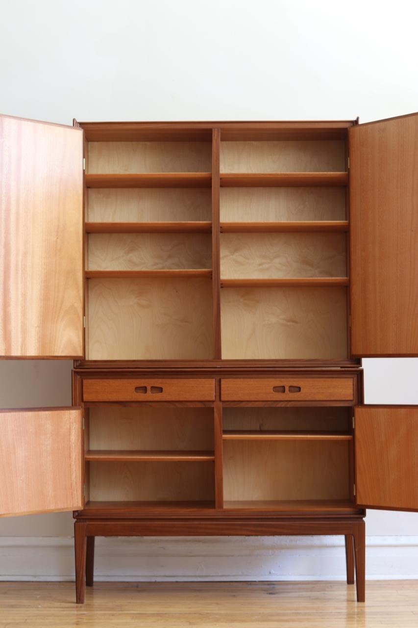 20th Century Scandinavian Midcentury Locking Teak Danish Armoire