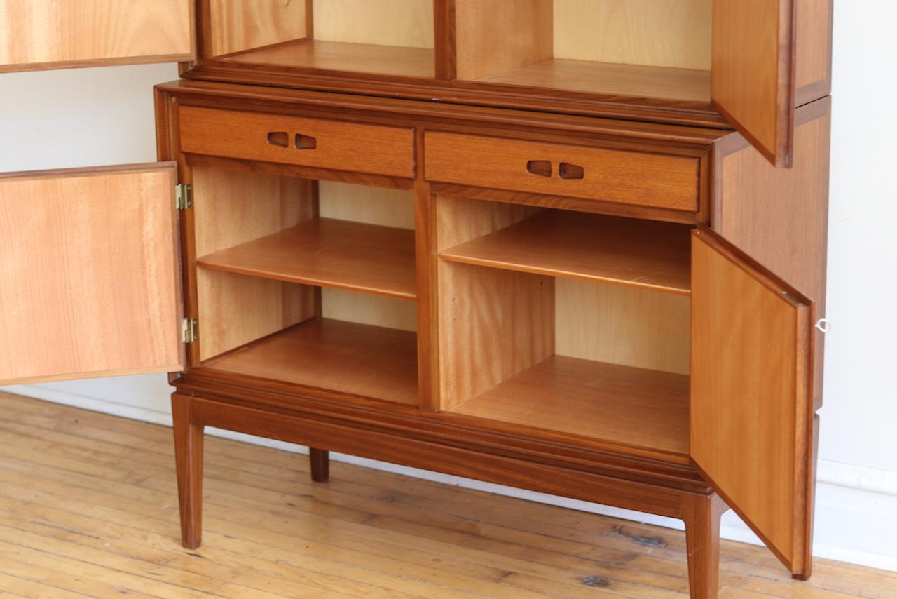 Scandinavian Midcentury Locking Teak Danish Armoire 1