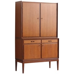 Scandinavian Midcentury Locking Teak Danish Armoire