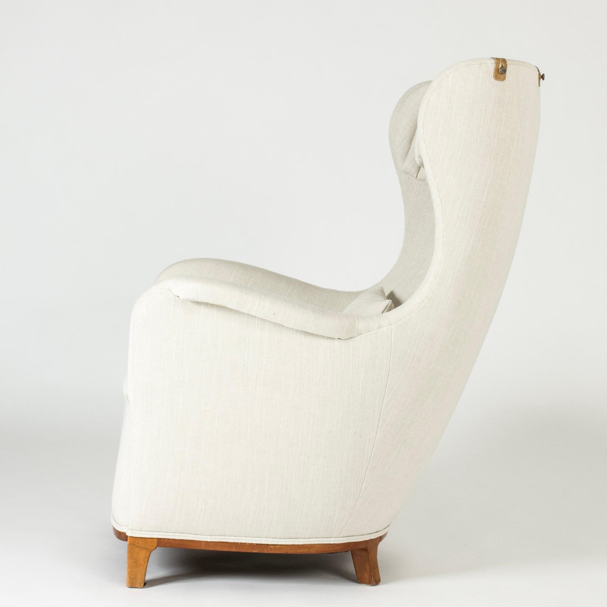 Scandinavian Midcentury Lounge Chair, Carl-Axel Acking, Sweden, 1940s For Sale 1