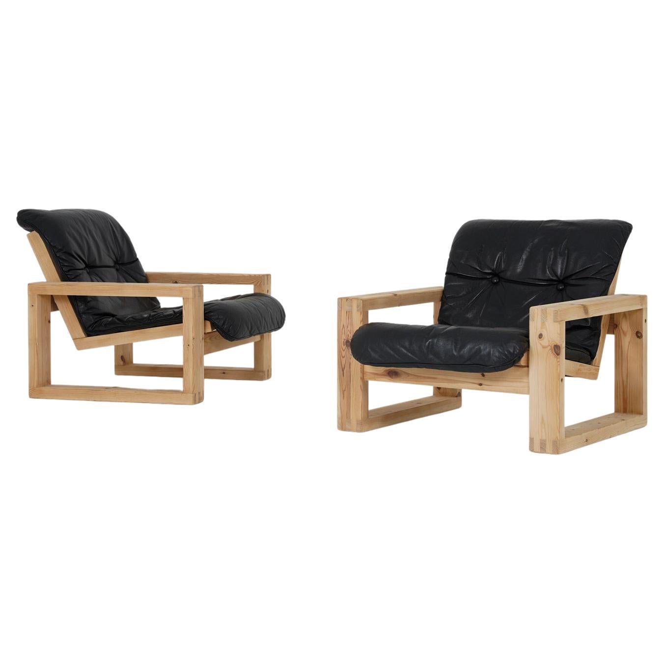 Scandinavian Midcentury Lounge Chairs by Yngve Ekström for Swedese For Sale