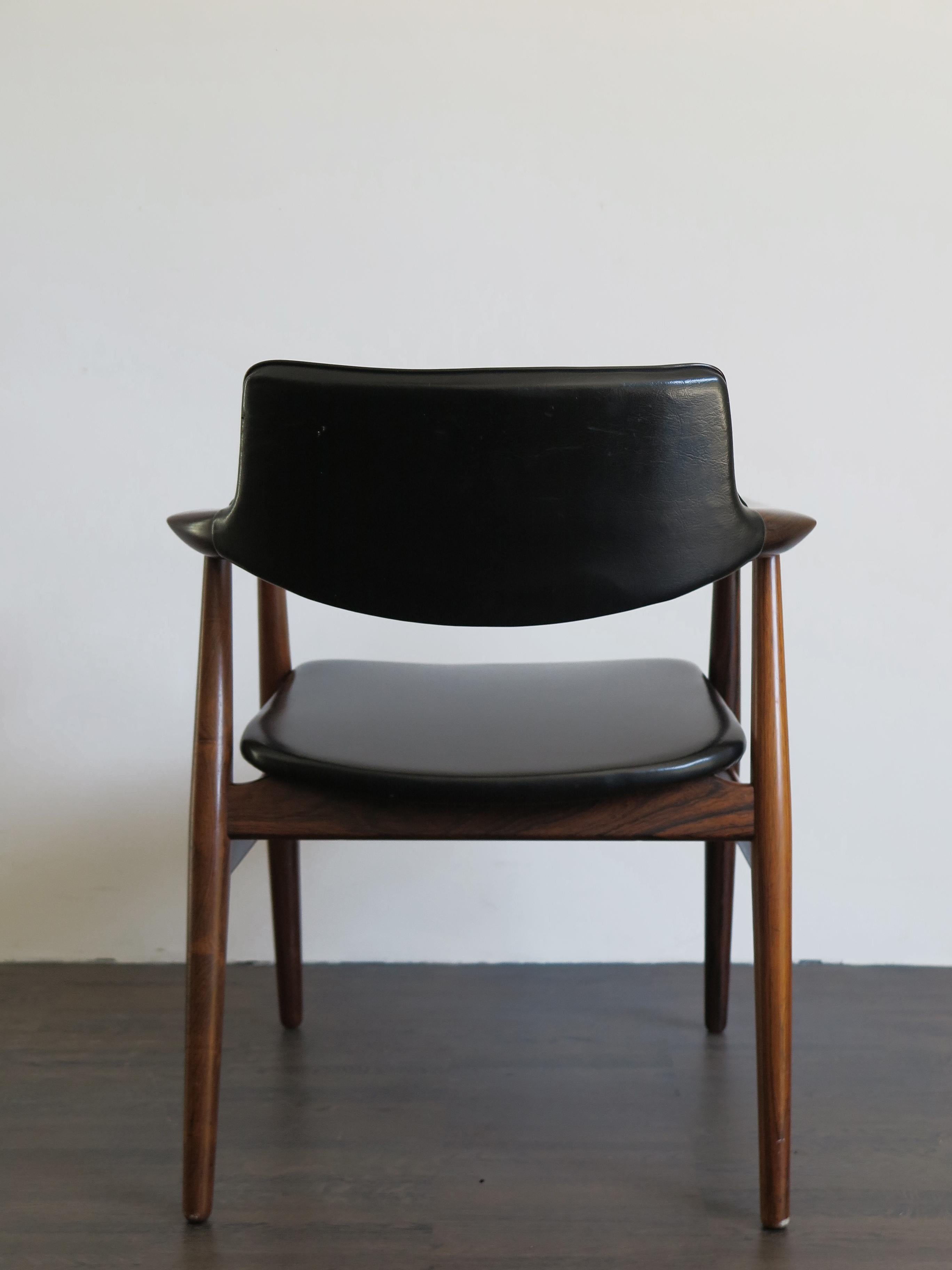 Scandinavian Modern Scandinavian Mid-Century Modern Design Dark Wood Armchair, Denmark 1960s