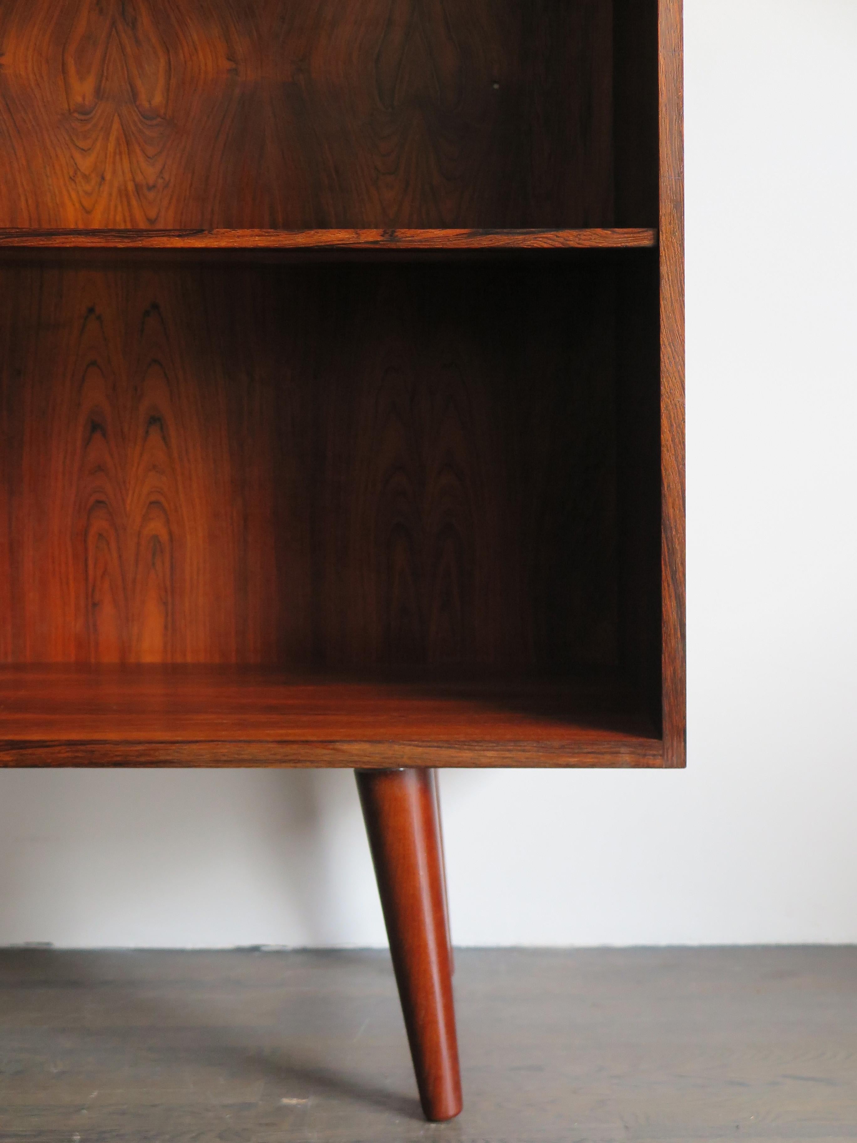 Scandinavian Mid-Century Modern Design Dark Wood Bookcase, 1960s 9