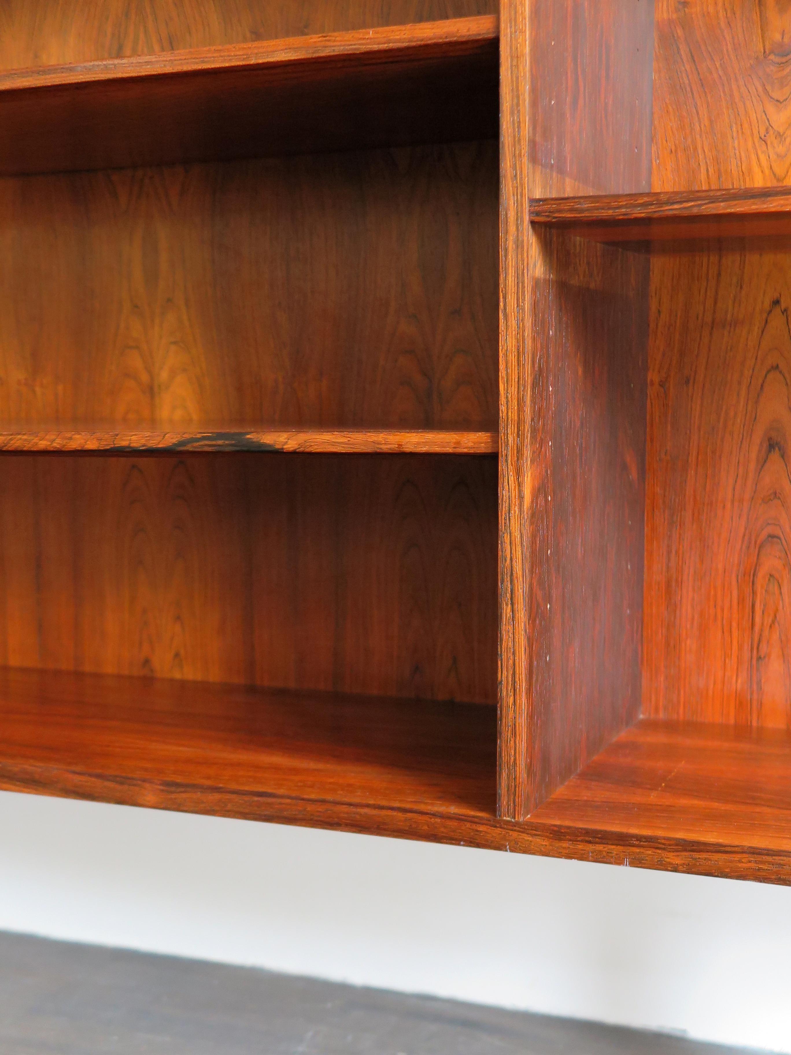 Scandinavian Mid-Century Modern Design Dark Wood Bookcase, 1960s 3