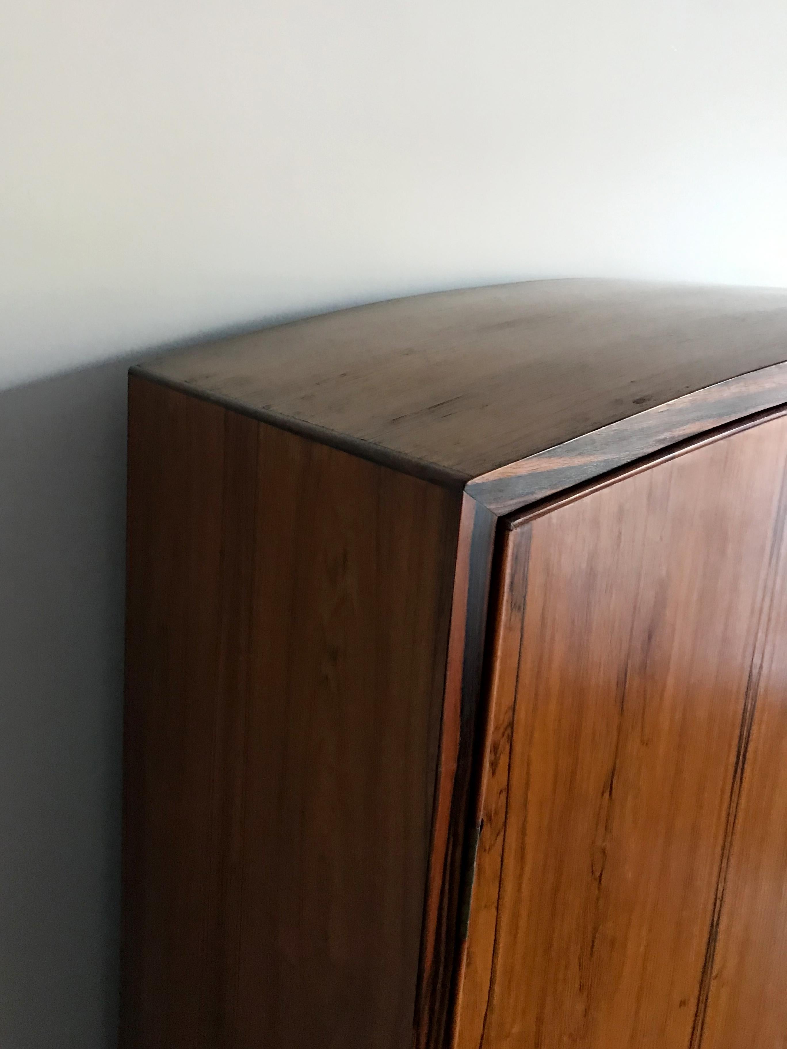 Scandinavian Midcentury Modern Design Dark Wood Cabinet, 1960s For Sale 2