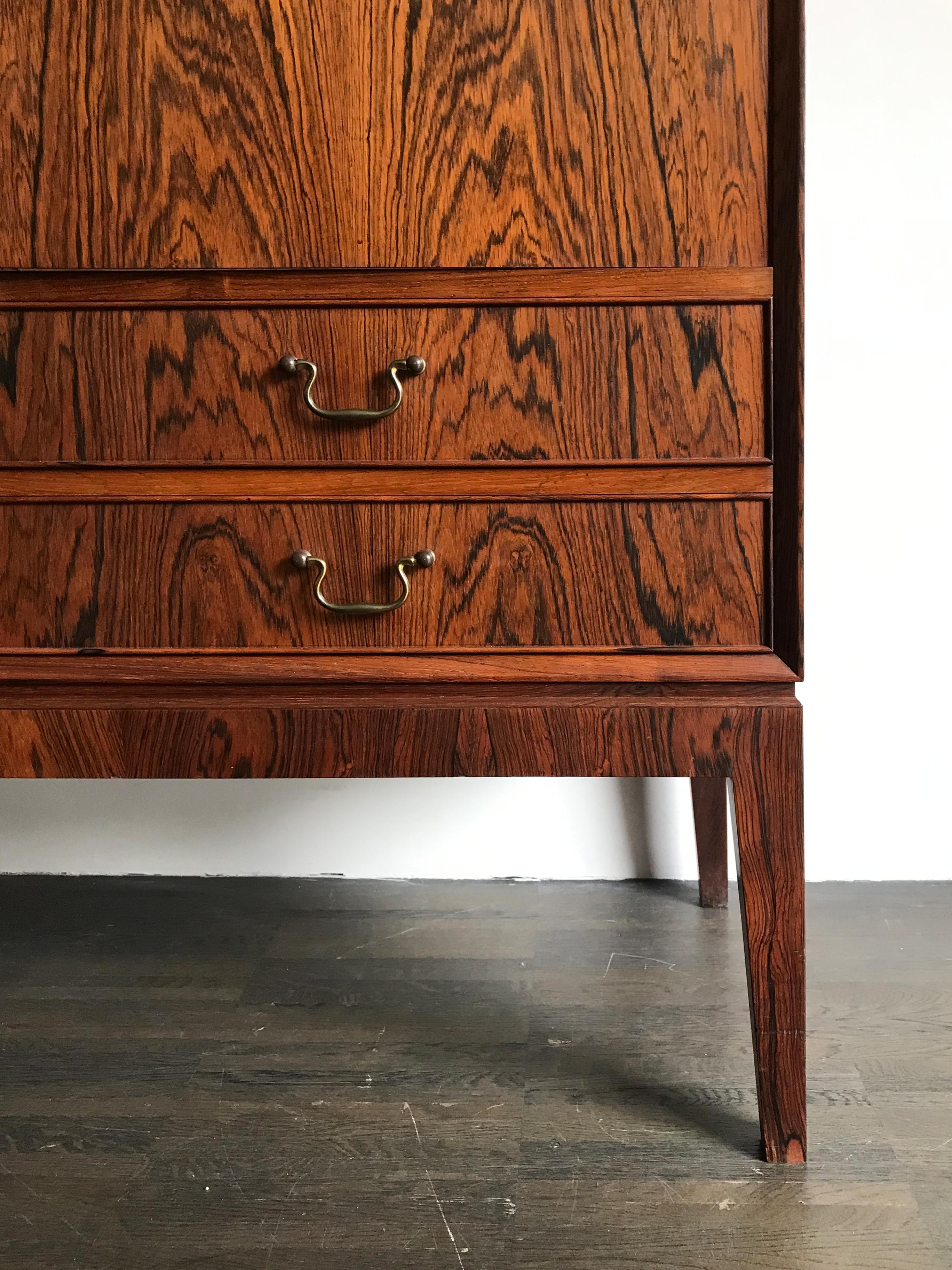 Scandinavian Midcentury Modern Design Dark Wood Cabinet, 1960s 5