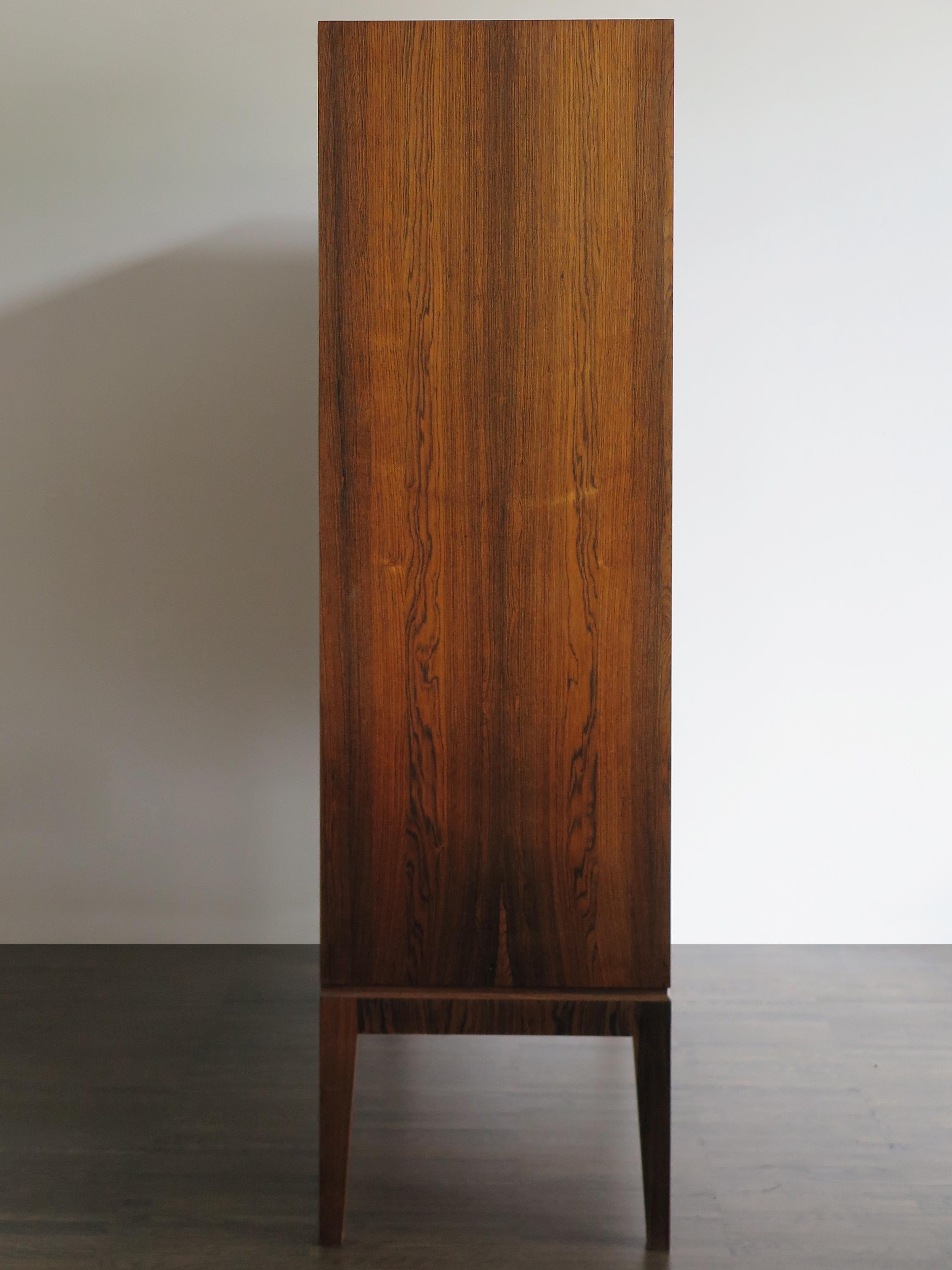 Scandinavian Midcentury Modern Design Dark Wood Cabinet, 1960s In Good Condition In Reggio Emilia, IT