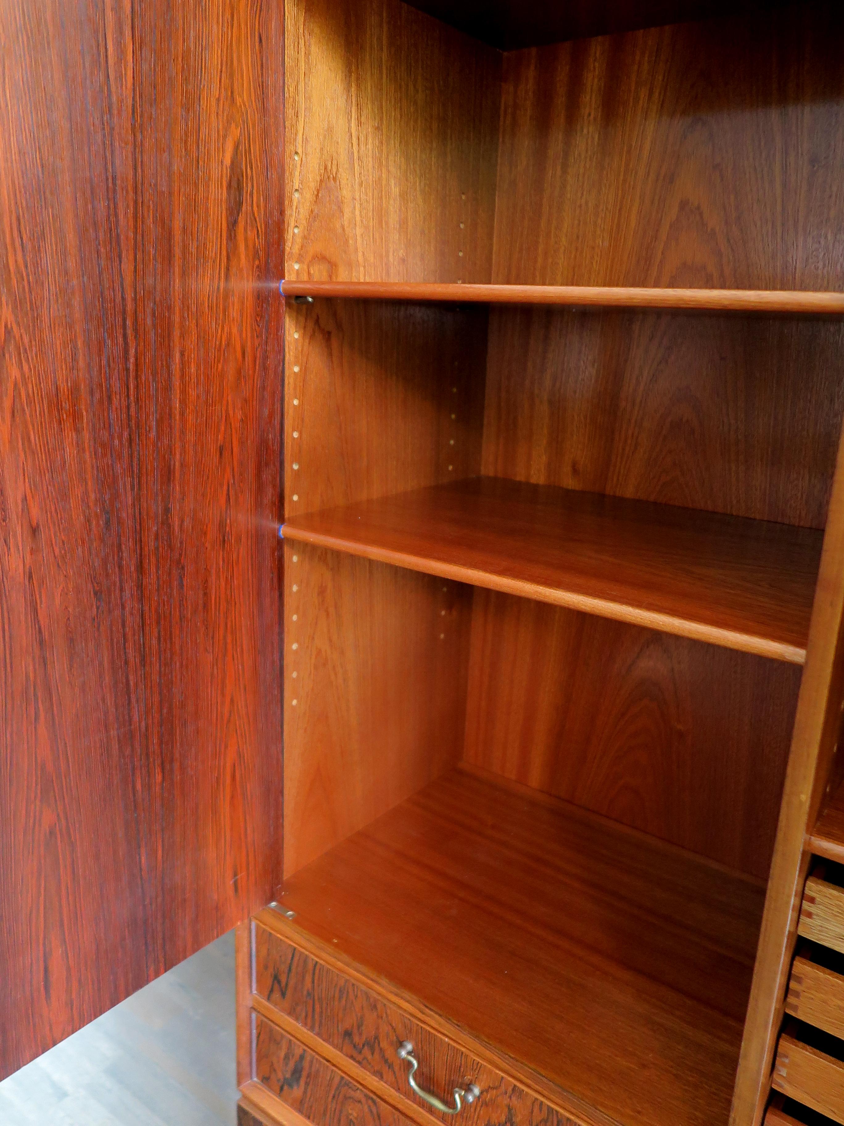 Scandinavian Midcentury Modern Design Dark Wood Cabinet, 1960s 1