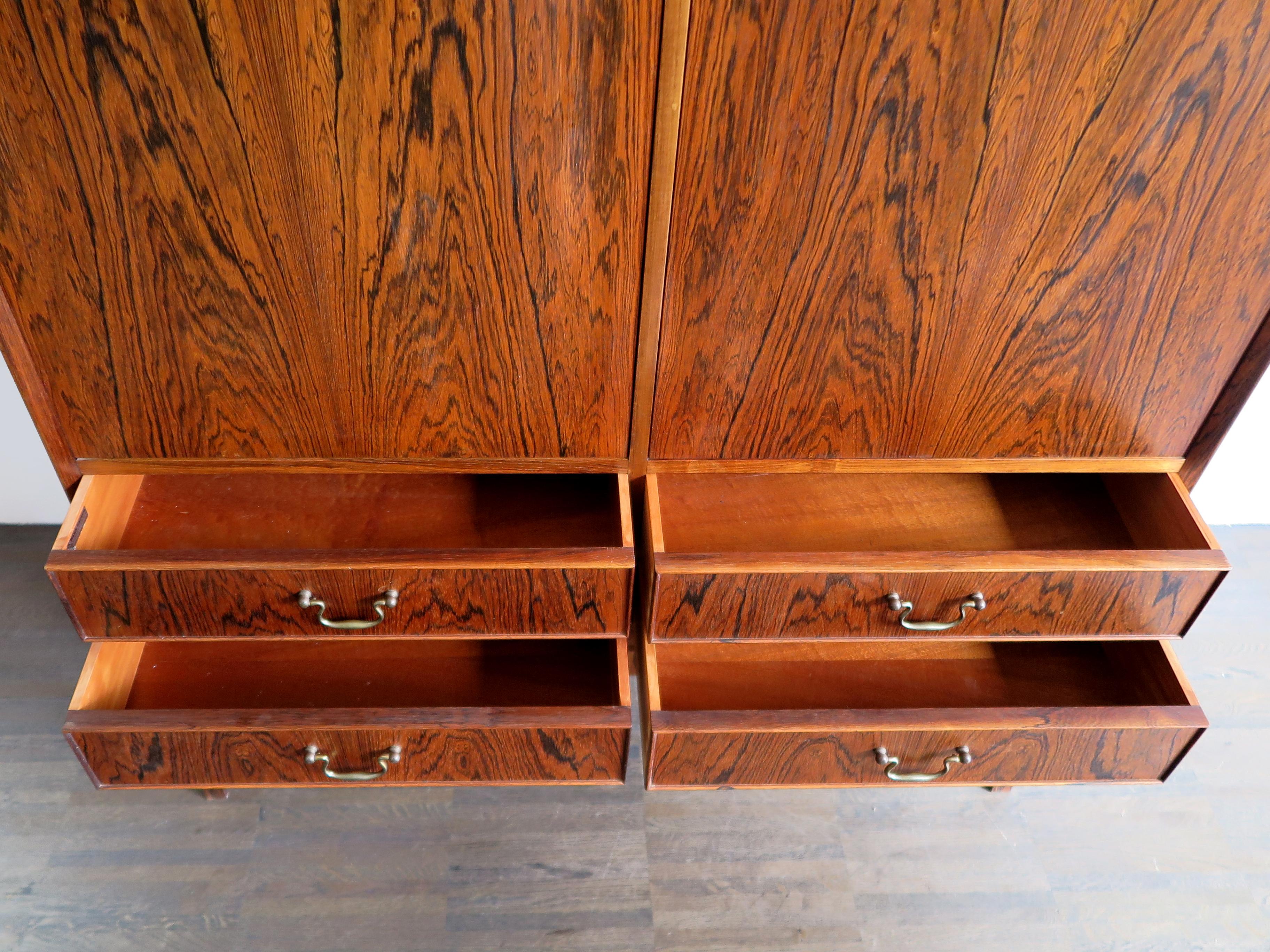 Scandinavian Midcentury Modern Design Dark Wood Cabinet, 1960s 2