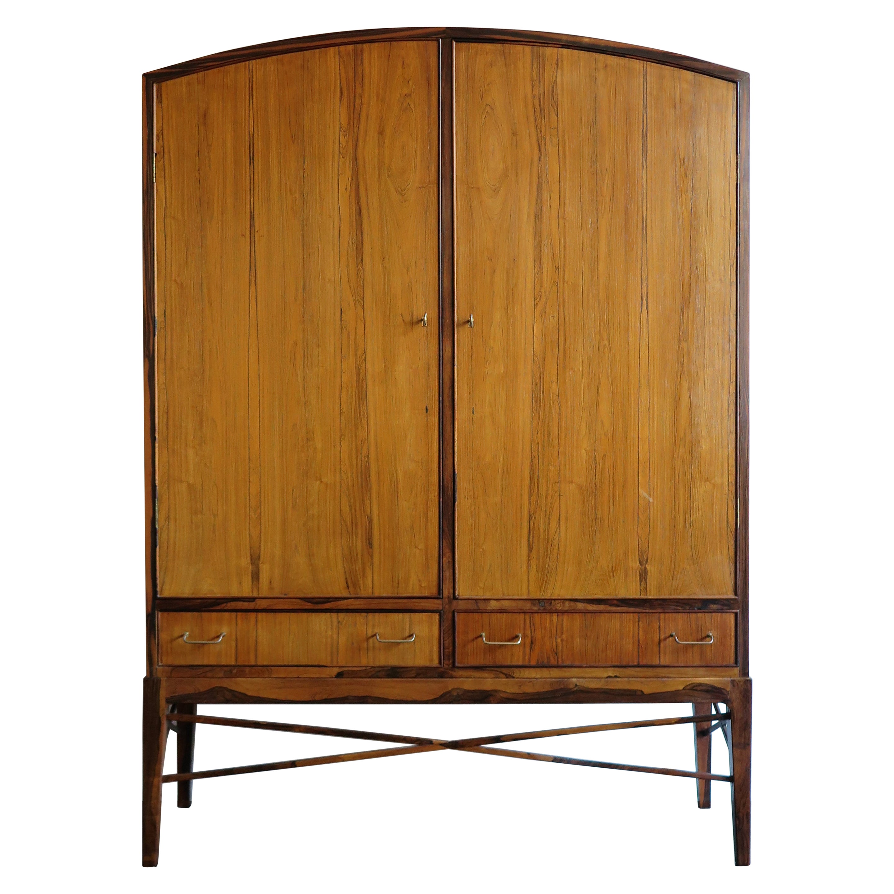 Scandinavian Midcentury Modern Design Dark Wood Cabinet, 1960s