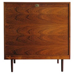 Retro Scandinavian Mid-Century Modern Design Dark Wood Hight Sideboard, 1960s