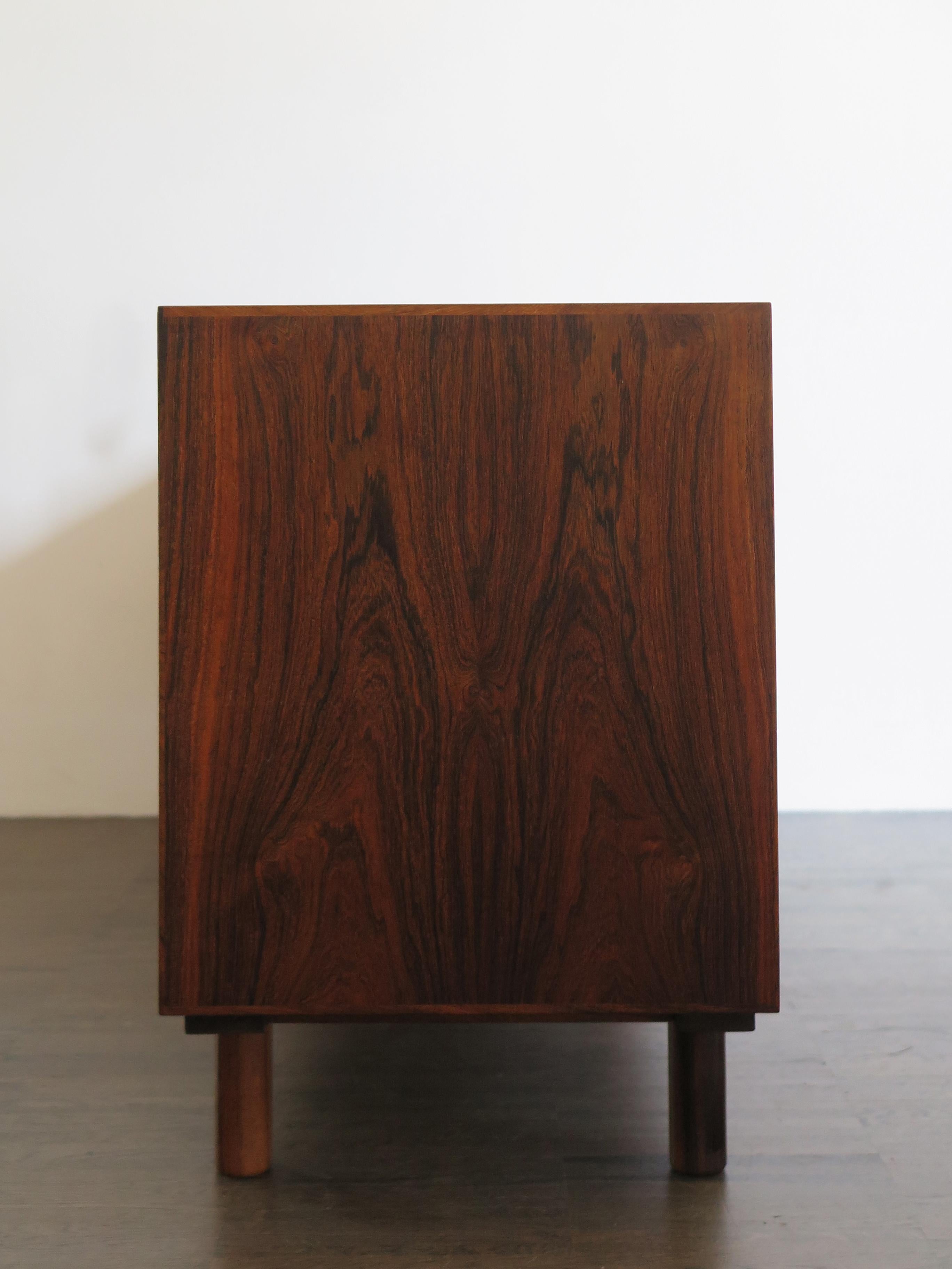 Mid-17th Century Scandinavian Mid-Century Modern Design Dark Wood Sideboard, 1960s